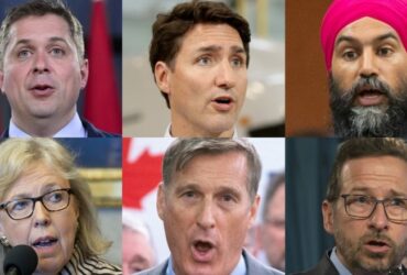 Party leaders of all major Canadian political parties